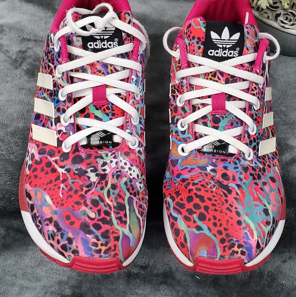 Adidas ZX Flux Torcion Pink multicolor Size 6 - Picture 2 of 13